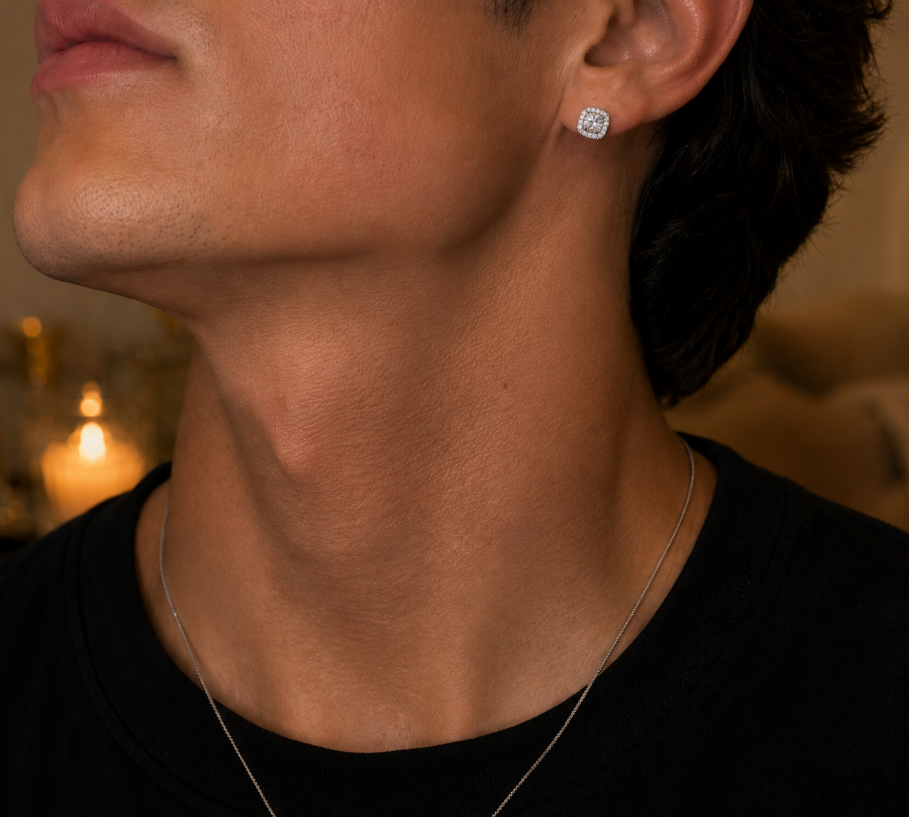 5mm Earring Candy worn on ear